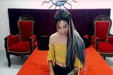 tranny playgirl With Tattoo Masturbate On web camera