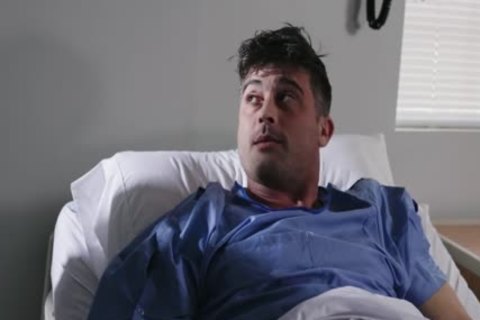 stunning blond Ts Nurse Casey Kisses Sucks Patients 10-Pounder