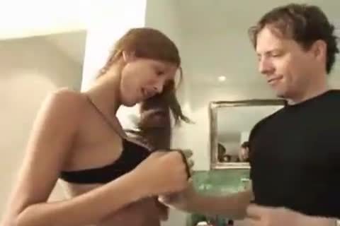 slim tranny In crazy threesome