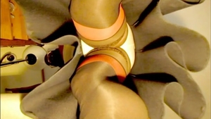 BlueGirl70 kinky Red nylons Upskirt