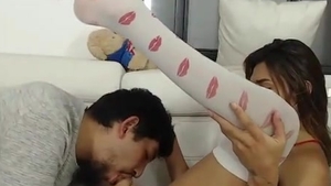 chica Latina Delgada Shelady Y Su Novio Engullen Reciprocamente Luego Aran en Cámara Web