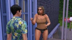 Mujer trans mayor excitada quiere a su vecina fresca – WickedWhims