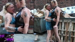 wild Goth Trans-lesbian Public thrashing PDA Striptease