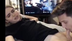 filthy blond ladyman gets oral stimulation On Tgirlcamz Com