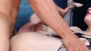 Musclar lad With Tattoos anal bonks Glasses shelady In pantyhose On webcam