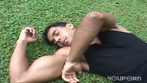 cute schlong juice Eating ladyboy Enjoying painfully ass Pumping fun