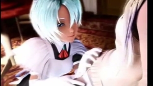 3d hentai Maid acquires sucking And Riding lady-guy penis